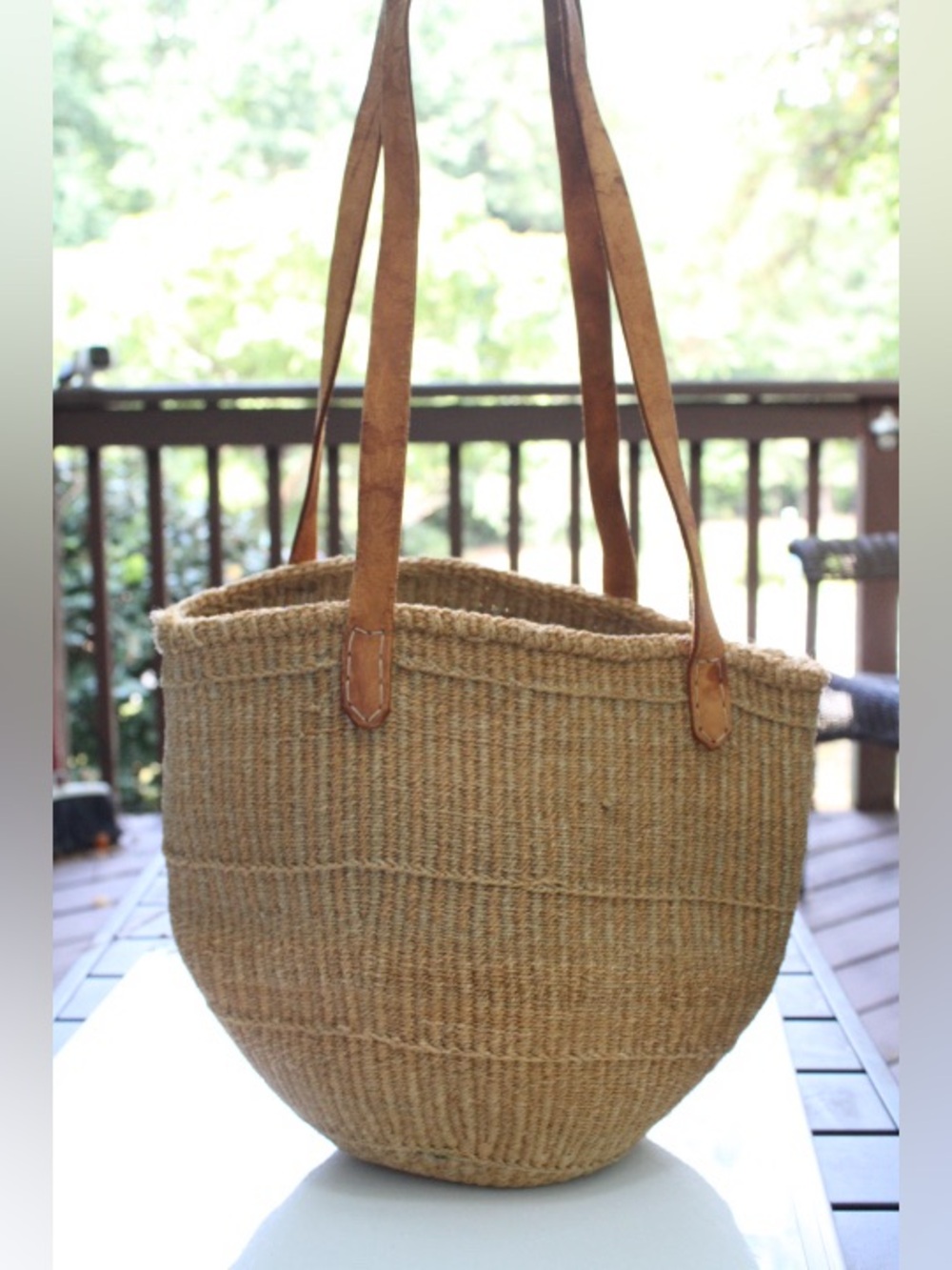 Handmade Woven sissal tote bag